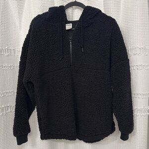 Cozy Black Sherpa Hoodie